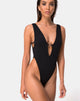 Image of Kristie Swimsuit in Black Mini Rib
