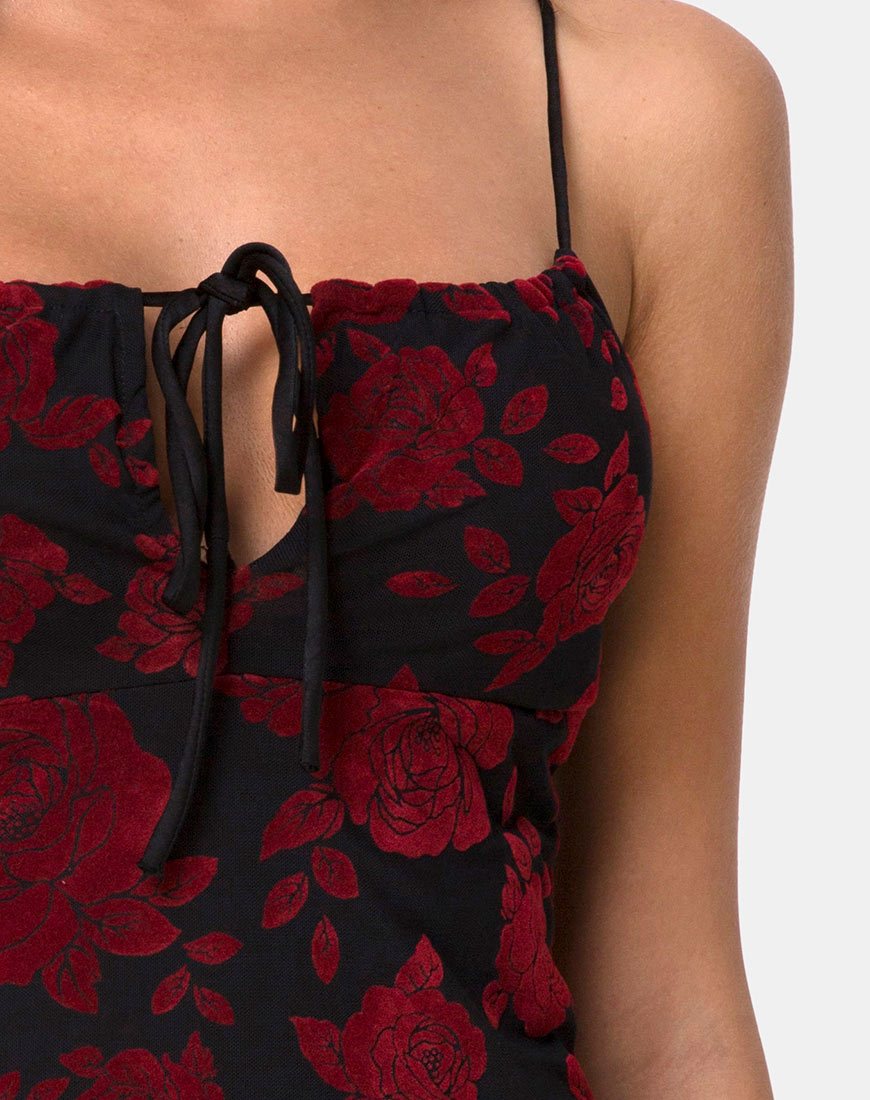 black bodycon dress with roses Floral Long Sleeve Bodycon Dress Black Roses