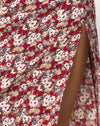 Image of Saika Midi Skirt in Floral Charm Red