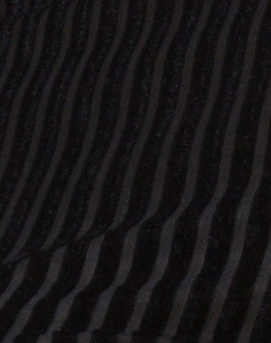 Image of Lara Crop Top in Black Sheer Stripe
