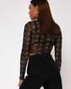 Image of Laria Top in Hidden Charm Black and Peppermint