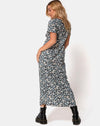 Image of Larin Midi Dress in Floral Field Navy