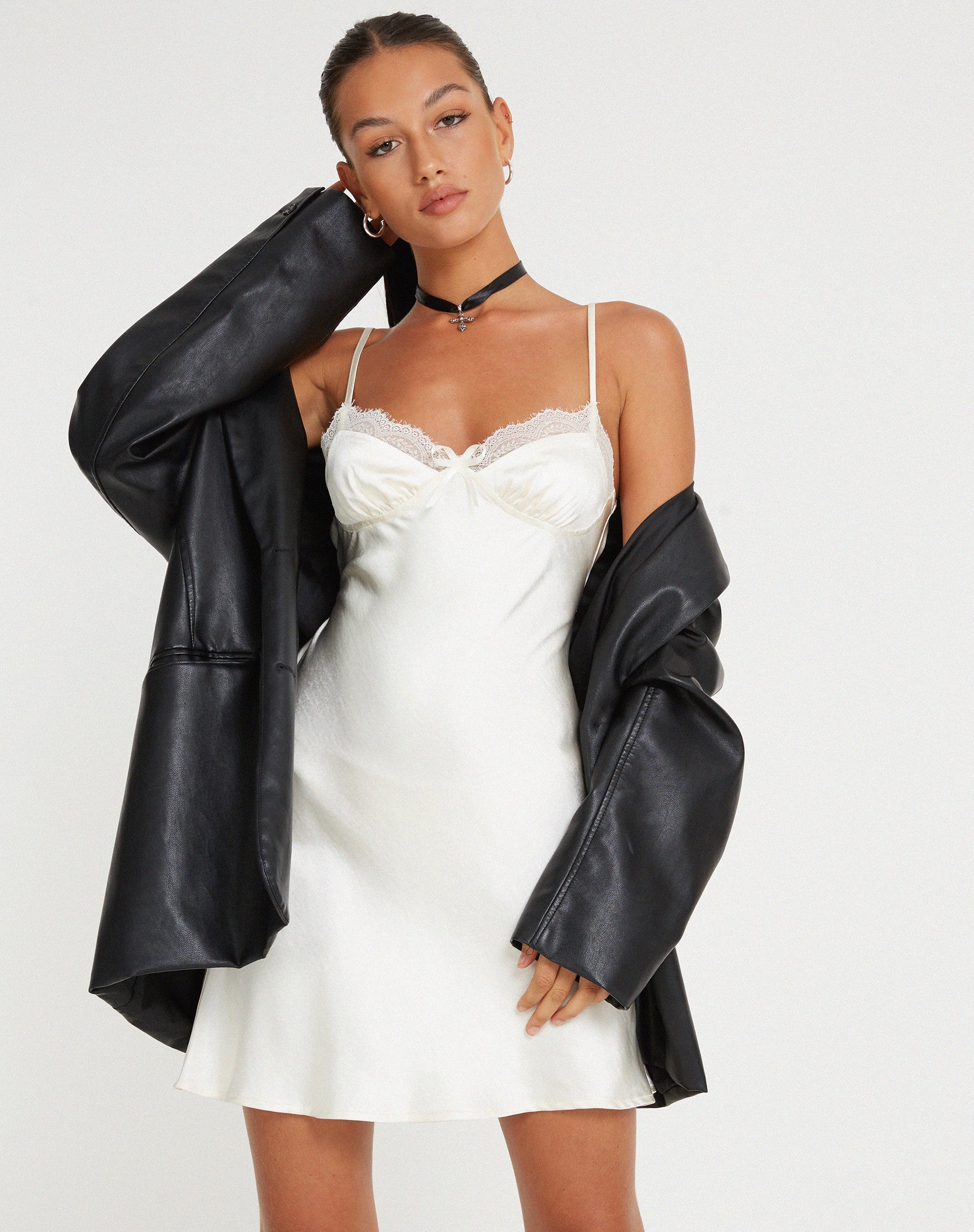 Satin Ivory Mini Dress | Larue motelrocks-com-eur Satin Ivory Mini Dress | Larue motelrocks-com-eur