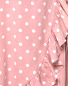 Image of Lasky Slip Dress in Spot Stripe Pink and White