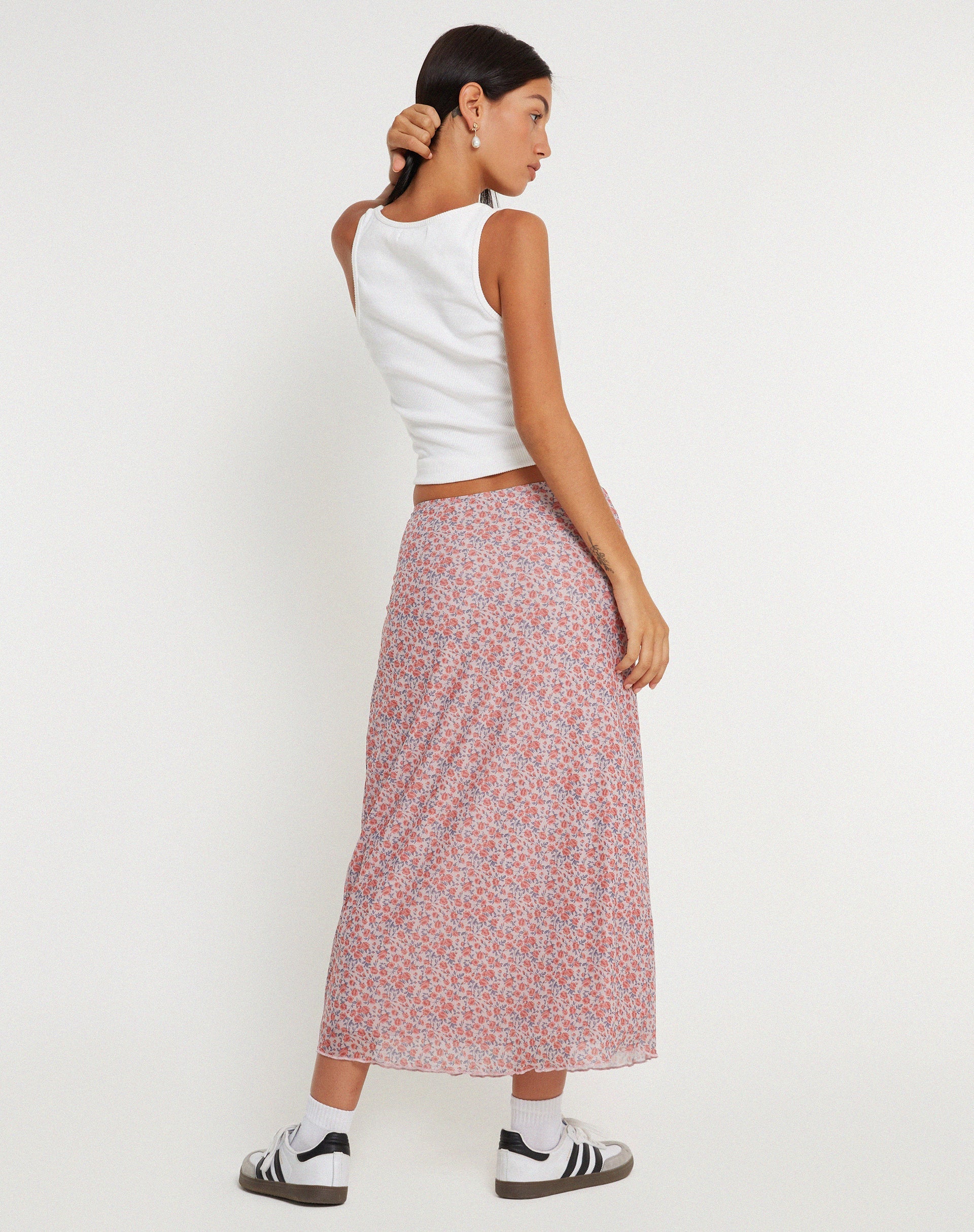 image of Lassie Maxi Skirt in Spring Rose Dusty Pink