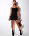 Image of Laudine Mini Dress in Pinstripe Black