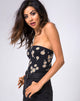 Image of Lax Bandeau Bodice in Grunge Daisy Floral