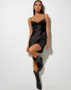 Image of Lebby Mini Dress in Satin Black