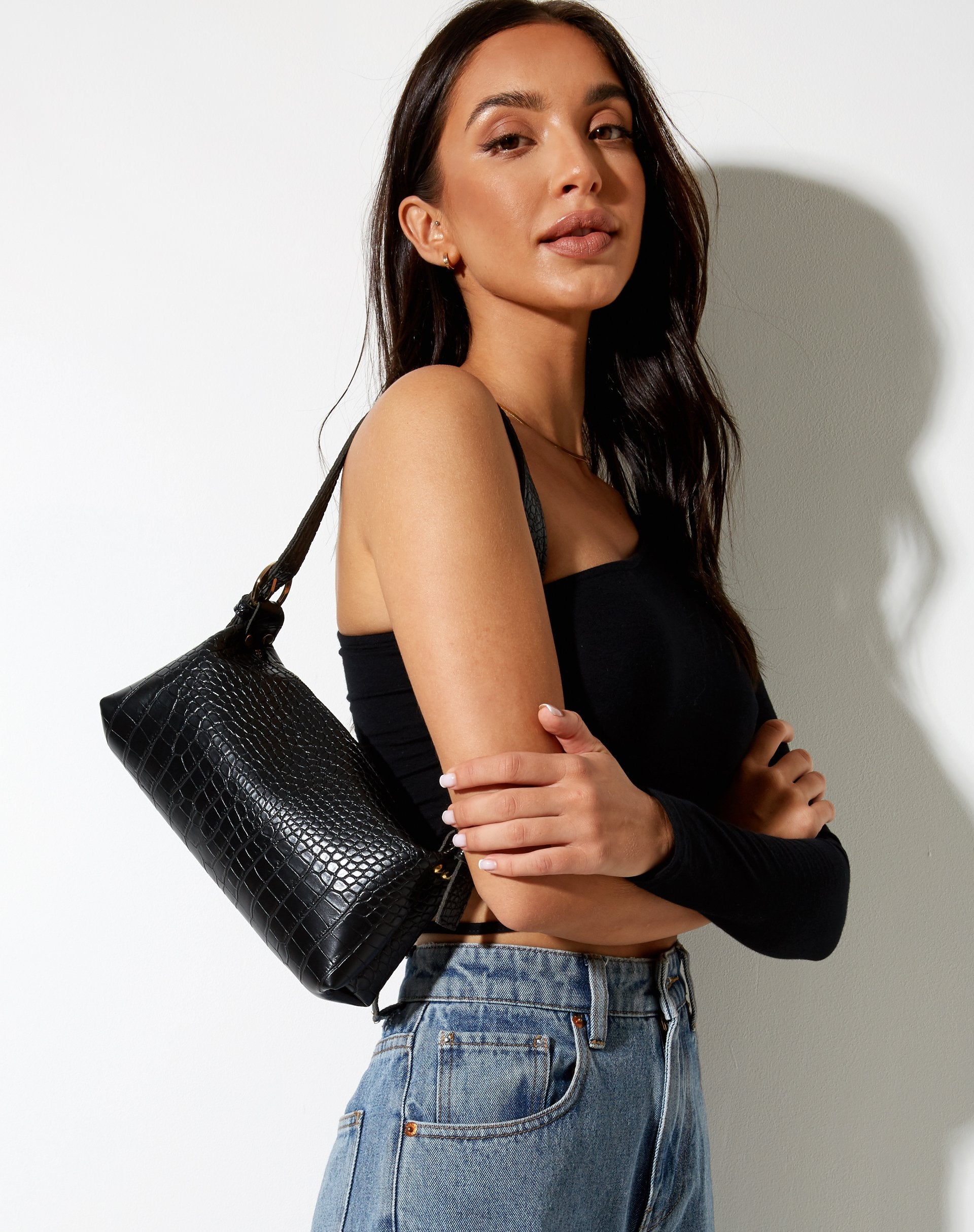 Image of Leila Shoulder Bag in Black