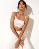 Image of Lemia Bralette Top in Rib Star White