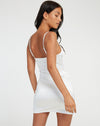 image of Lesty Mini Dress in White with White Lace