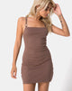 Image of Limsie Dress in Cacao with Rectangle Square