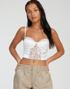 image of Litasa Corset Top in Satin Ivory