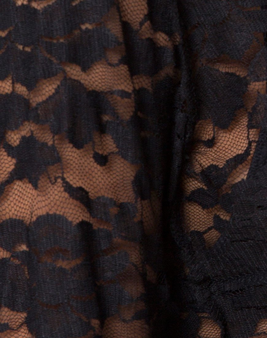 Image of Lorya Crop Top in Lace Black