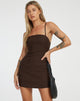 Robe courte Lovana en chocolat amer