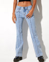 Image of Low Rise Seam Jeans in Super Light Wash Blue