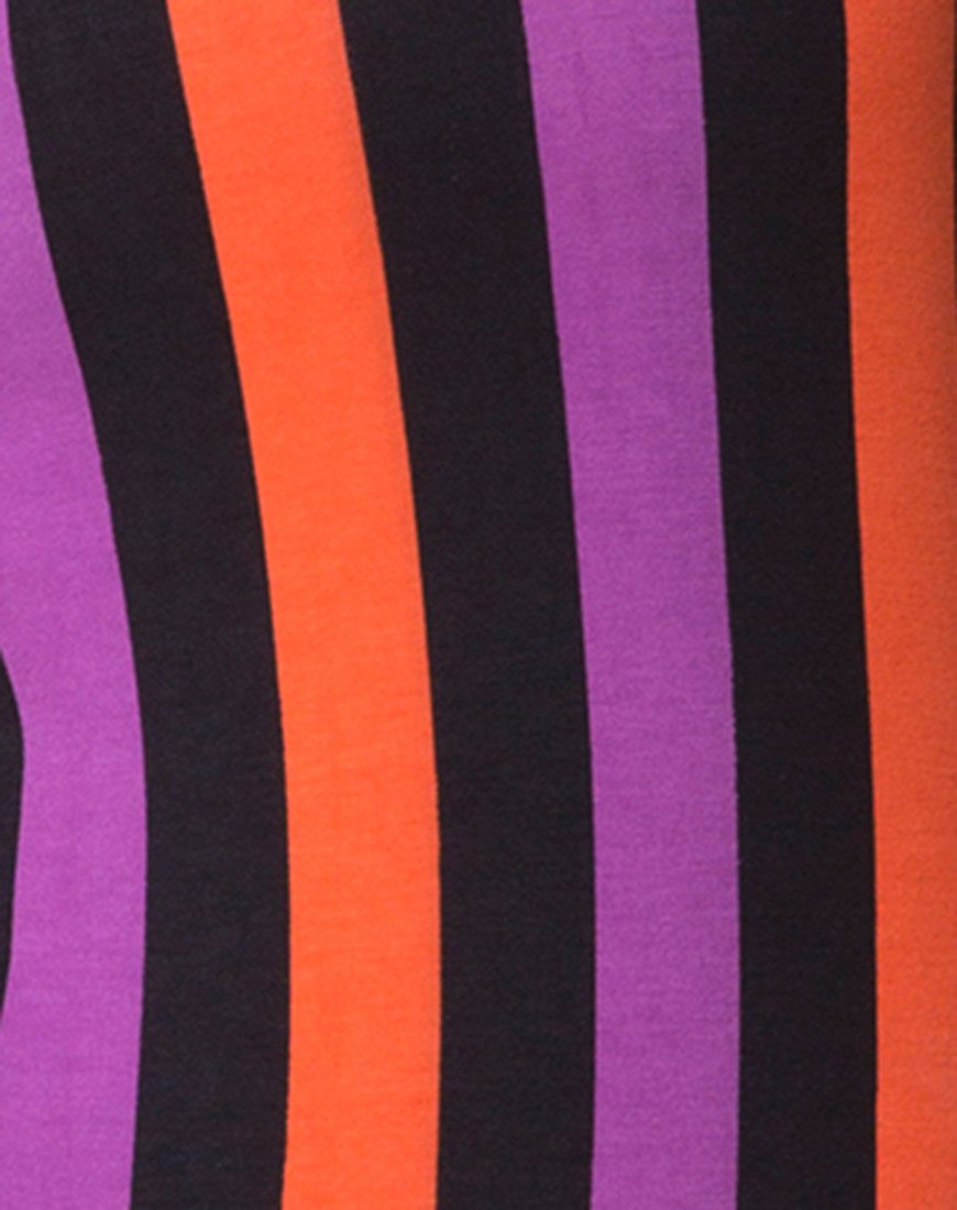 Image of Lucia Bodice in Purple and Orange Stripe