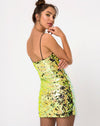 Image of Lucky Bodycon Dress in Citrus Black Sequin