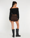 Image of Luther Mini Cargo Skirt in Dark Brown