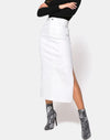Image of Lyra Midi Skirt in White