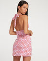 image of Pelmo Mini Skirt in Apple Check Blush Red