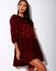 Image of Mareta Tea Dress in Satin Rose Mulberry