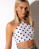 Image of Maudy Top in 80s Polka White