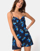 Image of Medina Slip Dress in Midnight Blue Rose