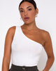 Image of Medi One Shoulder Top in Ivory