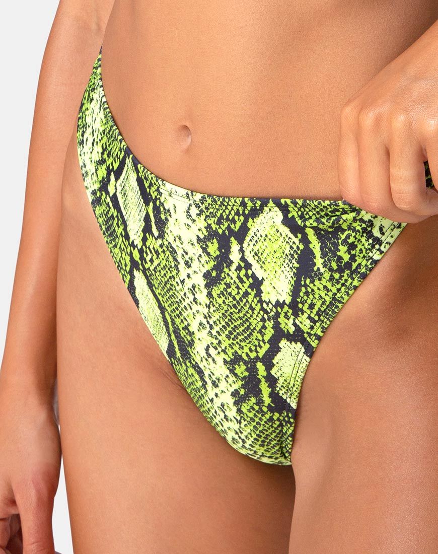 Image of Meeka Bikini Bottom in Slime Lime Snake