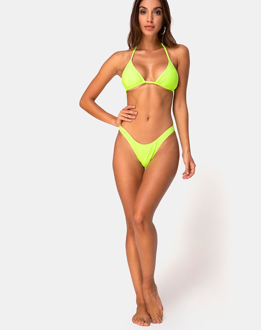 Image of Meeka Bikini Top in Neon Lime