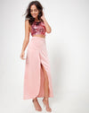 Image of Melanta Maxi Prom Skirt in Satin Blush