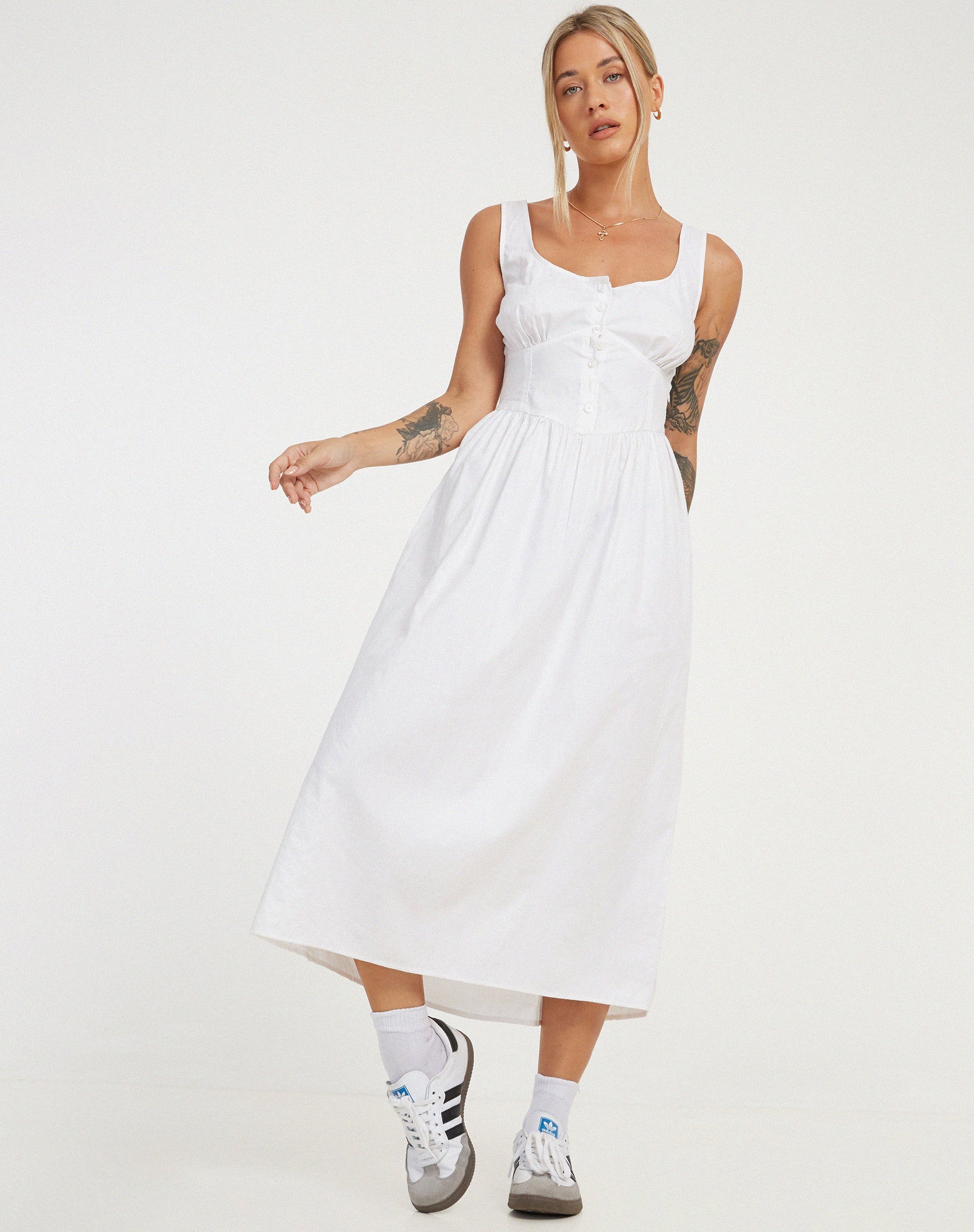 image of Melrose Maxi Dress in White