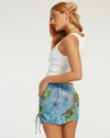 image of Mena Mini Skirt in Blurred Orchid Blue