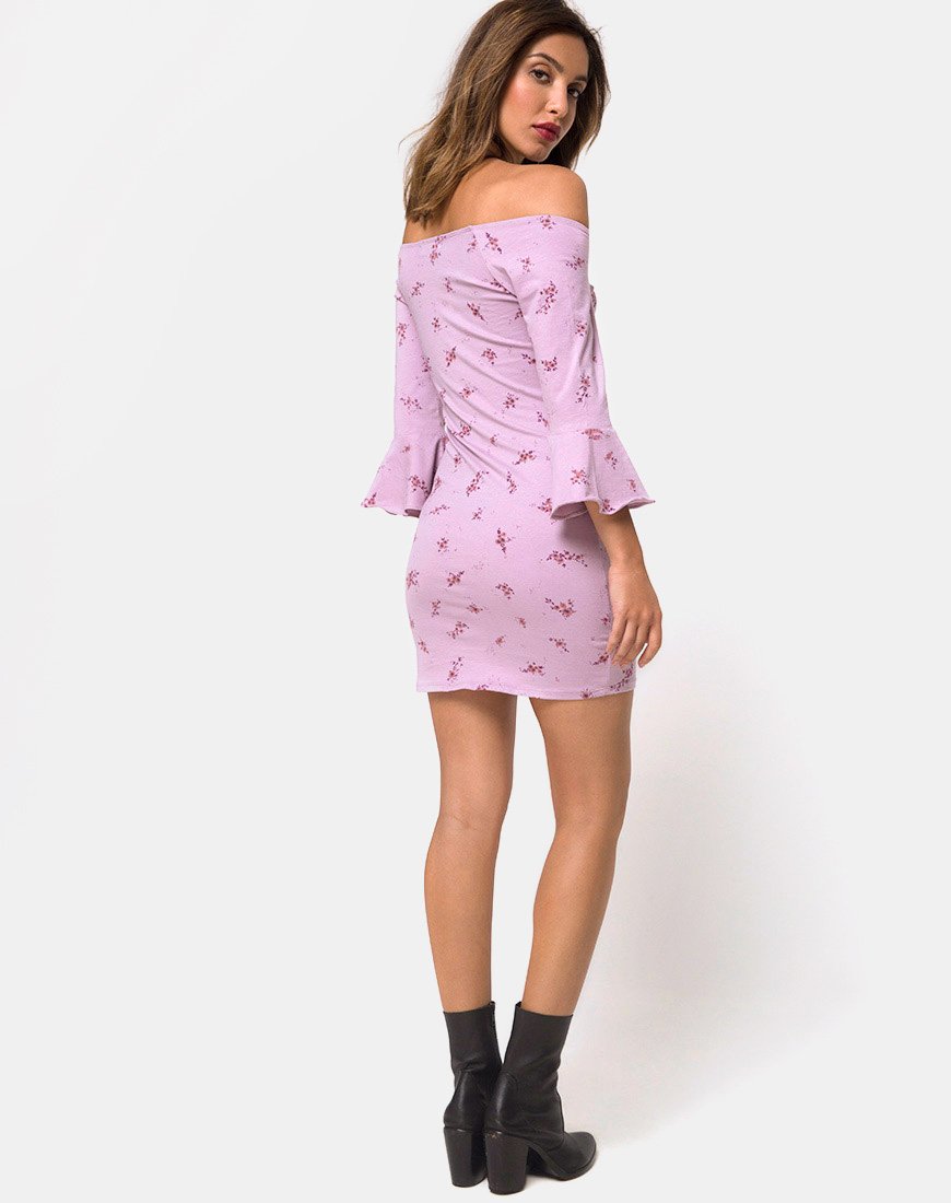 Image of Migare Bodycon Dress in Forget Me Not Lilac