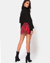 Image of Mini Broomy Skirt in Red Snake