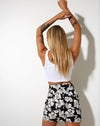 Image of Mini Broomy Skirt in Vacation Black and White
