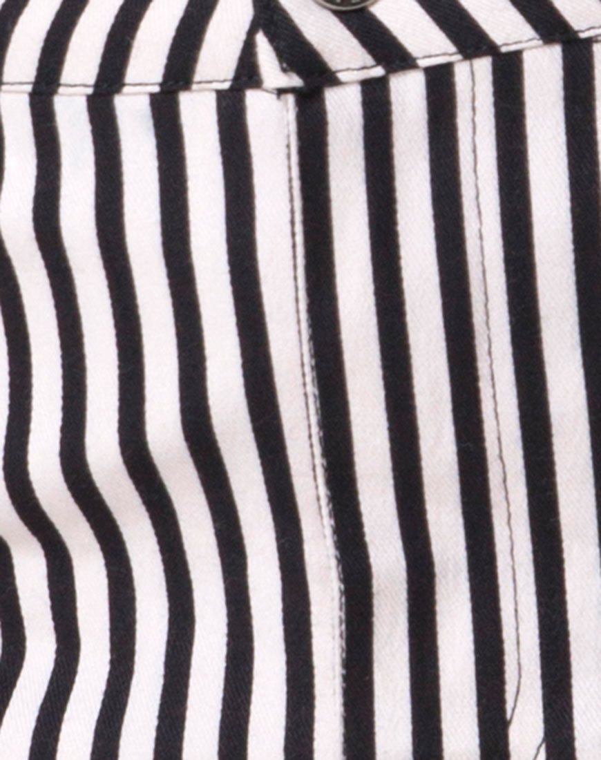 Image of Mini Broomy Skirt in Mini Pinstripe Black and Nude
