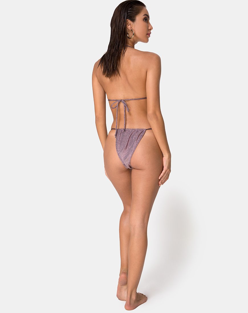 Image of Mone Bikini Bottom in Gunmetal Glitter