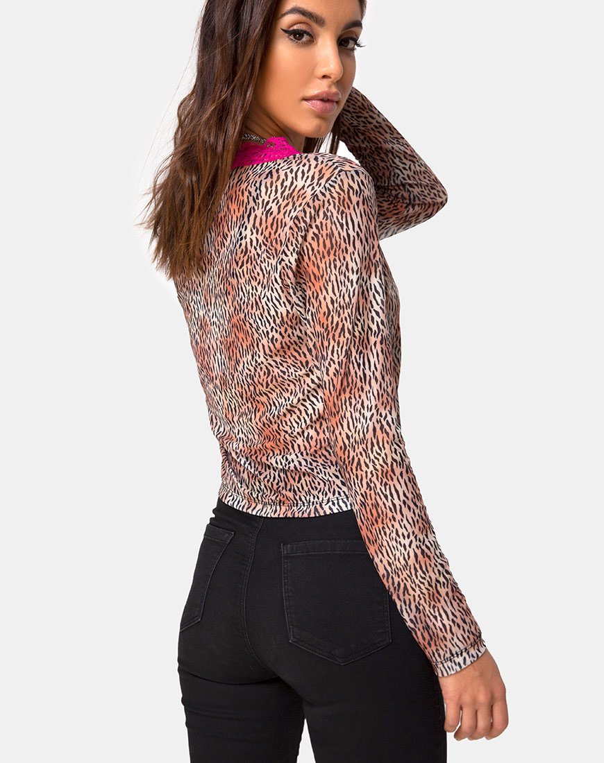 Image of Moqui Top Mini Tiger Mesh with Violet Lace