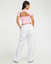 image of Morsche Cut Out Crop Top in Pink