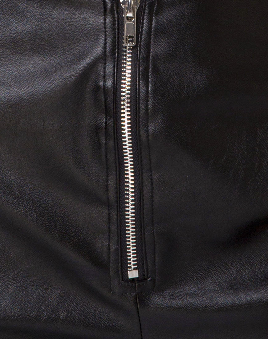 Image of Moto Pants in Vegan Leather Black