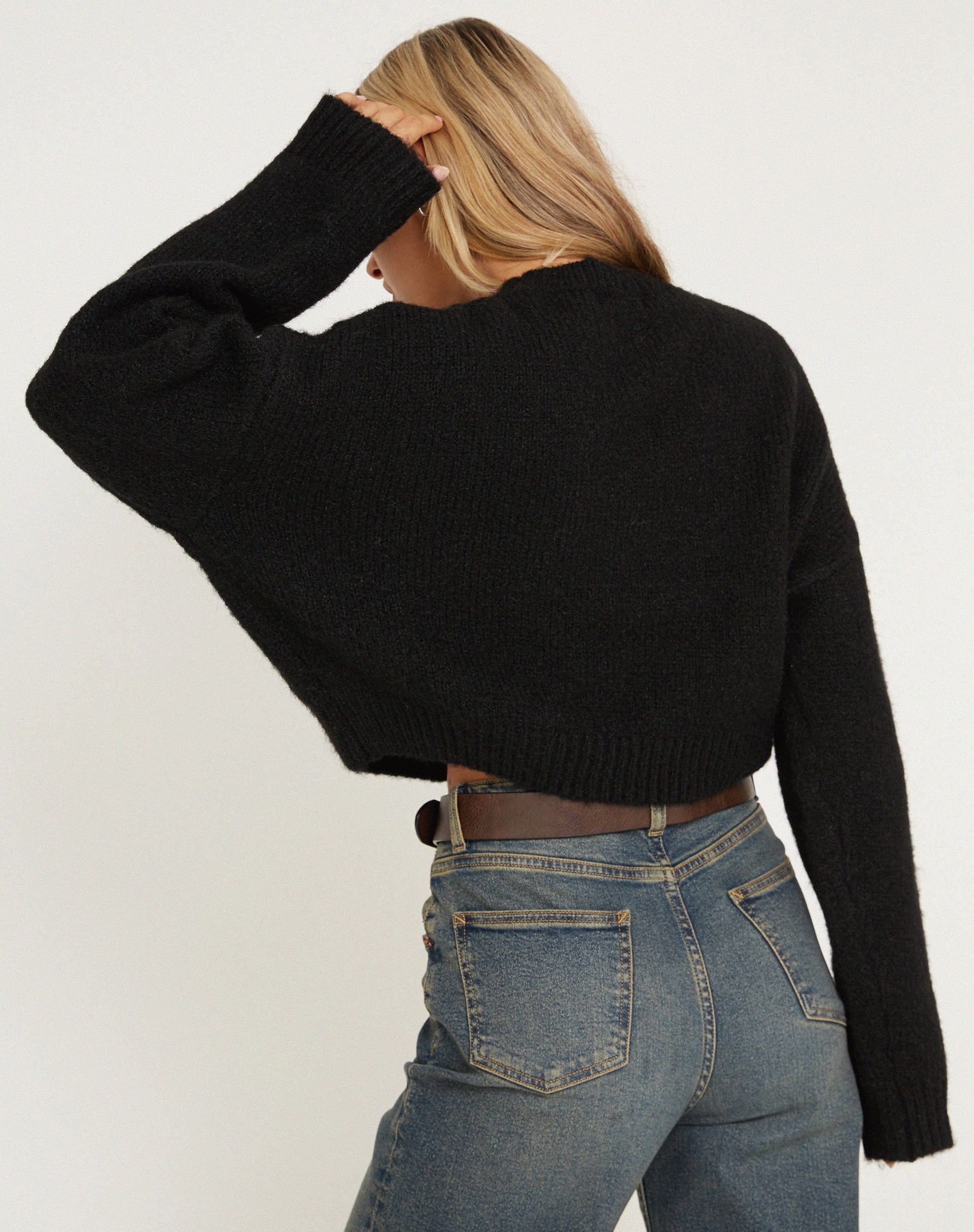 image of Munella Knitted Jumper in Black