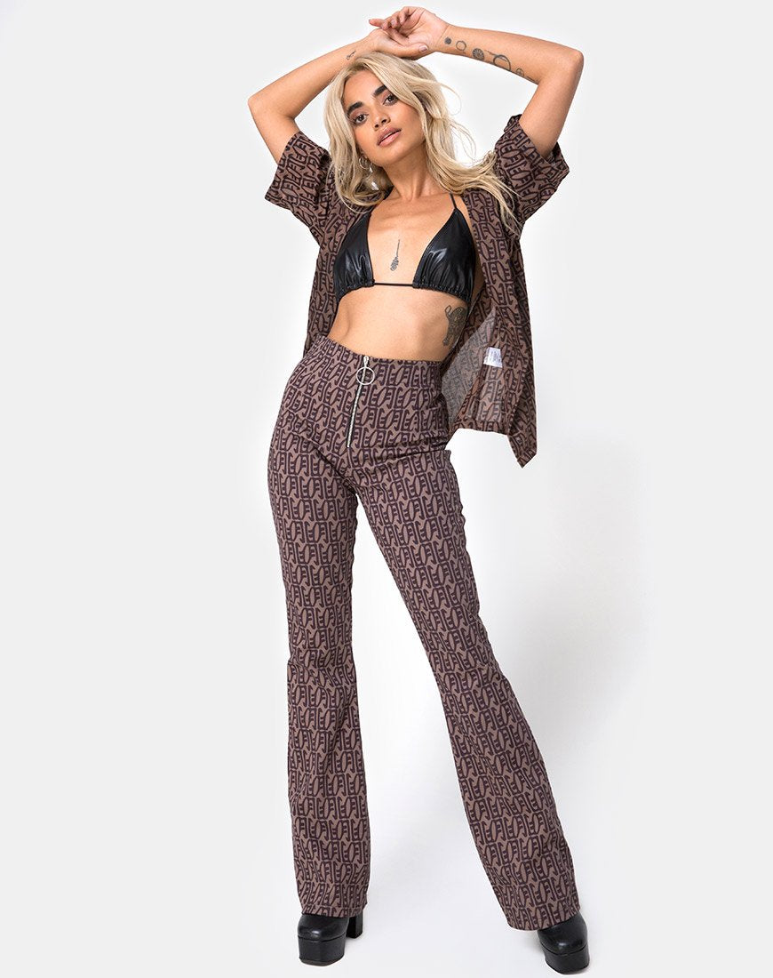 Image of Zolia Highwaisted Trousers in Chinese Moon