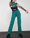 Image of Sabila Trouser in Swirl Green and Blue
