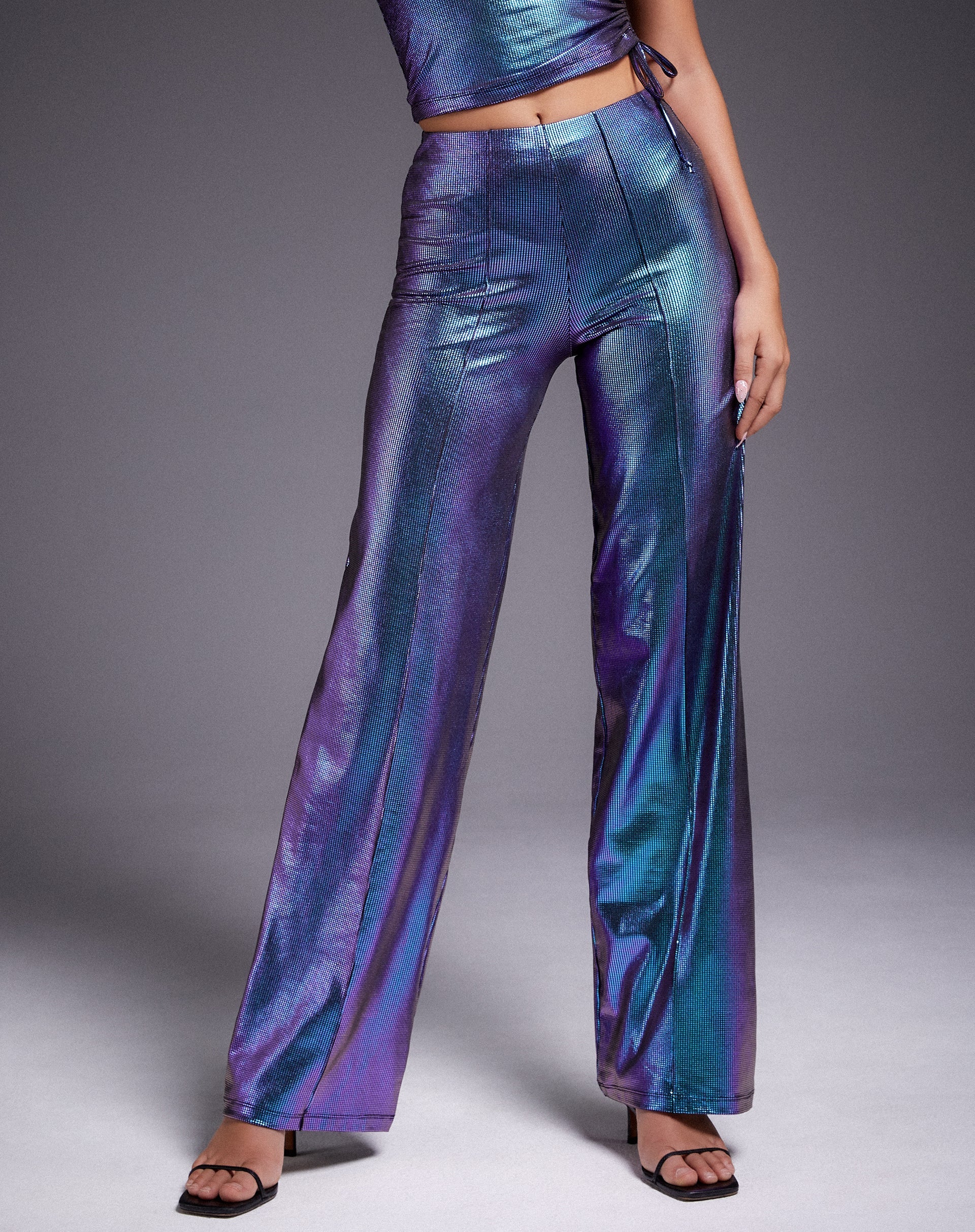 Image of Pista Trouser in Holographic Purple