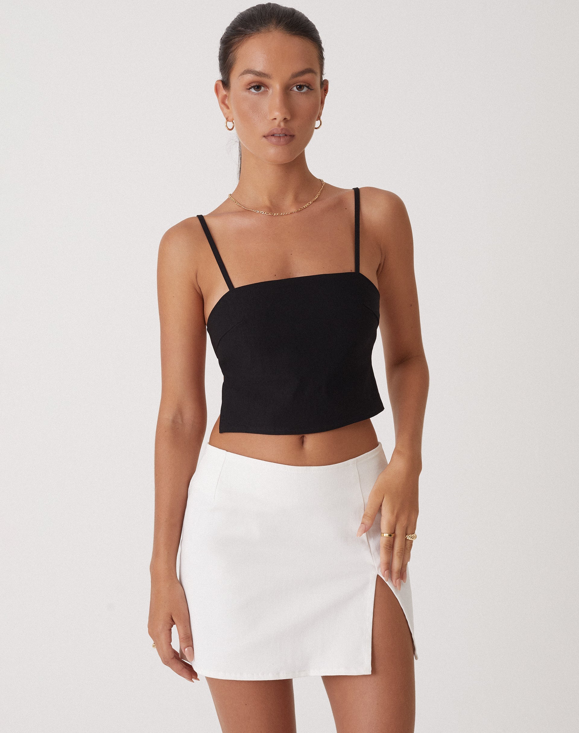 Image of MOTEL X OLIVIA NEILL Pelma Mini Skirt in Twill White