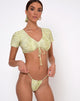 Image of Valeri Bikini Bottoms in Croc Green