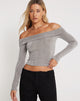 Image of Nasari Top in Grey