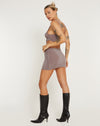 image of Natsumi Cut Out Mini Dress in Charcoal